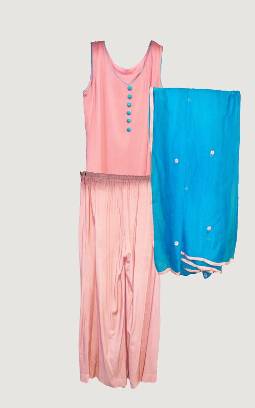 Closed Neck Sharara Set MC045